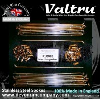 RG1-INT-VTSSP 19" Valtru Stainless Steel Spoke Set for Rudge Interchangeable QD Hubs