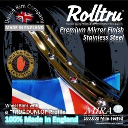 RG2-SS 20" WM2 Rolltru Premium Stainless Rim to suit Rudge 8" Single Sided & QD Hubs