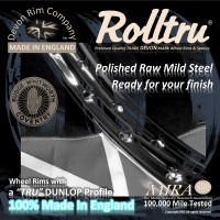 RG5-RAW 21" WM2 Rolltru Premium Raw Steel Rim for Rudge 8" Single Sided & Interchangeable QD Hubs