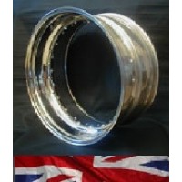 H9.00X16X40-STD 16'' Harley Davidson Style Devon Mirror Stainless Steel Wheel Rim