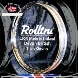 N10-CH 18" WM3 Rolltru British Chrome Stainless Rim Norton Disc Rear 06-6119-18