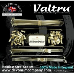 AMC5-18-VTSSP 18" Valtru Stainless Steel Spoke Set for 4.0'' Wide Cotton Reel Spool Hub