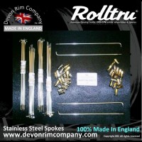 MC288-18-SSP 18" Premium Stainless Steel Spoke Set for Norton Cotton Reel Disc Front