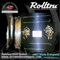 N10-19-SSP 19" Premium Stainless Steel Spoke Set for Norton Disc Rear Hubs