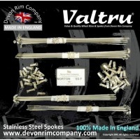 N6-21-VTSSP 21" Valtru Stainless Steel Spoke Set for Norton 8" Single Sided Half Width Hub