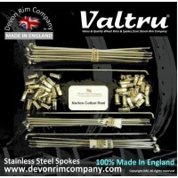 N15-18-VTSSP 18" Valtru Stainless Steel Spoke set for Norton Unequal Cotton Reel Spool Hub