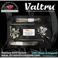 RE16-7-VTSSP 18" Valtru Stainless Steel Spoke Set for Royal Enfield 7" Full Width Hubs