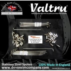 RE13-VTSSP 17" Valtru Stainless Steel Spoke Set for Royal Enfield 6" Full Width Hubs