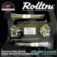 RE16-21-SSP 21" Premium Butted Stainless Steel Spoke Set for Royal Enfield 6" Full Width Hubs