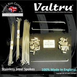 MB10-VTSSP 18" Valtru Stainless Steel spoke set for Triumph Bolt On & QD Rear