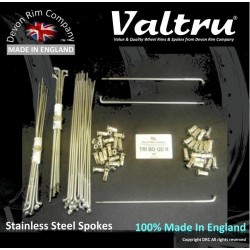 MB108-VTSSP 19" Valtru Stainless Steel spoke set for Triumph Bolt On & QD Rear W1126, W1127, 37-1126, 37-1127.