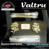 TRI13-EQ-VTSSP 17" Valtru Stainless Steel Spoke set for Triumph Bolt On or QD Rear Hubs