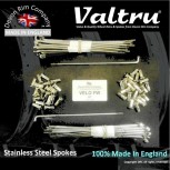 MB38-KIT 19" WM2 Valtru Stainless Rim & Spoke Kit for Velocette Full Width