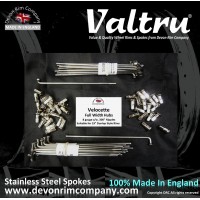 MB38-21-VTSSP 21" Valtru Stainless Steel Spokes for Velocette Large Ali Full Width Hubs Front