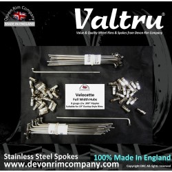 MB38-VTSSP 19" Valtru Stainless Steel Spokes for Velocette Large Ali Full Width Hubs FRONT or REAR