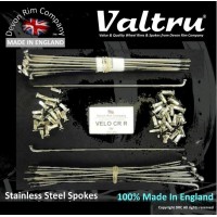 VEL4-VTSSP 20" Valtru Stainless Steel Spokes for Velocette Cotton Reel Rear Hubs