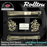 VEL7-2-19-SS-KIT 19" WM2 Rolltru Premium Stainless Rim & Spoke Kit for LE & Valiant Full Width Hubs * 40 HOLE *