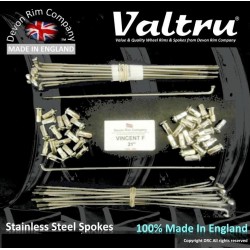 VIN3-VTSSP 21" Valtru Stainless Steel Spoke Set for Vincent Front Hub