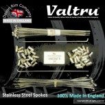 VIN4-SS-KIT 19" WM2 Rolltru Premium Stainless Rim & Valtru Spoke Kit for Vincent Rear