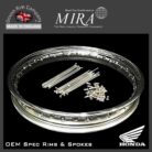 Honda CB650, CB750, CB750 (Hondamatic) Drum Rear Wheel Rims & Spokes 40 HOLE