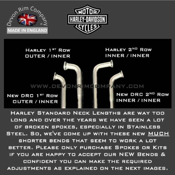 Harley Davidson Wheel Rims & Spokes for Narrow Glide Hub with STAGGERED Holes (TAKE CARE!) as there are 2 types of this style of Narrow Glide Hub - Image 20
