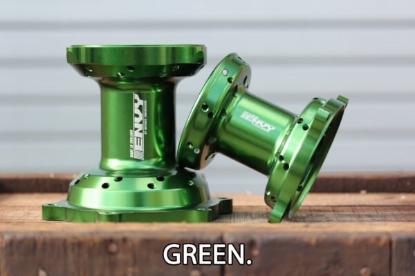Green ENVY motocross hub
